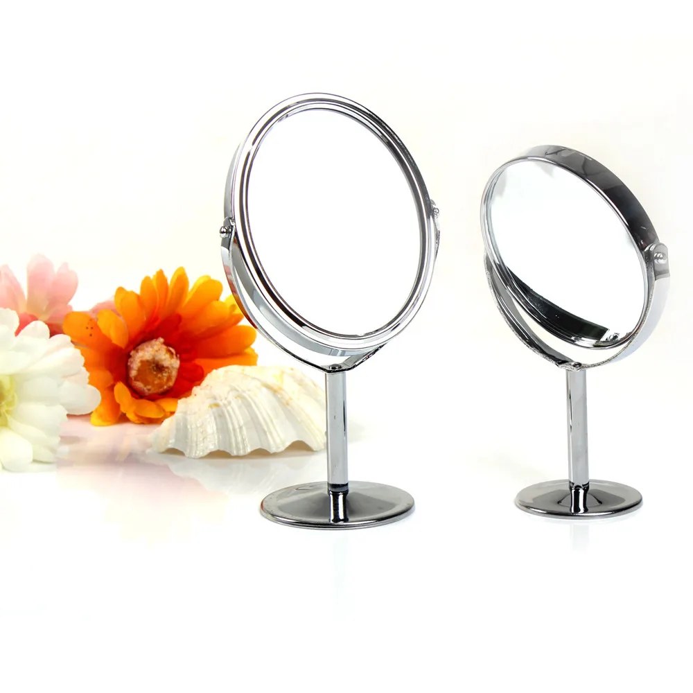 Круглый макияж двухсторонний зеркальный стол настольная столешница для использования в ванной комнате для путешествий нормальная увеличительная подставка Mirror1PC G523