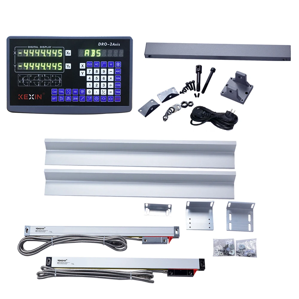 

2 Axis digital readout +2pcs 50-1000mm linear scale linear encoder linear ruler for Drill/EDM/Milling/Grinding/Lathe Machine