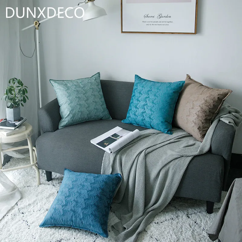 DUNXDECO наволочка для подушки квадратный чехол Современный художественный простой