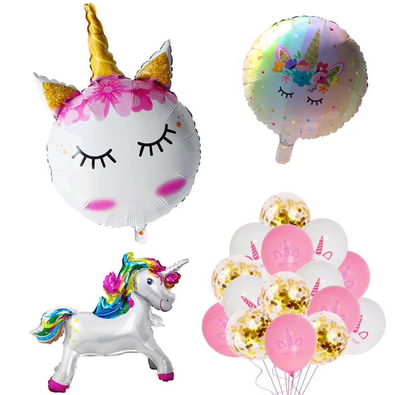 

Unicorn Party Decoration Foil Balloons Kids Birthday Party Gift Supplies Rainbow Unicorn Wedding Party Unicorn Decoration