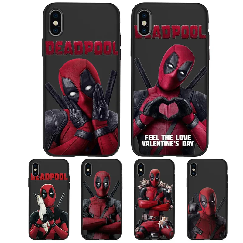 

For iPhone X XR XS Max 5 5S SE 6 6S 7 8 One Plus 5 5T 7 Pro Oneplus 6 6Tphone Case Cover phone Funda Coque Etui Marvel Deadpool