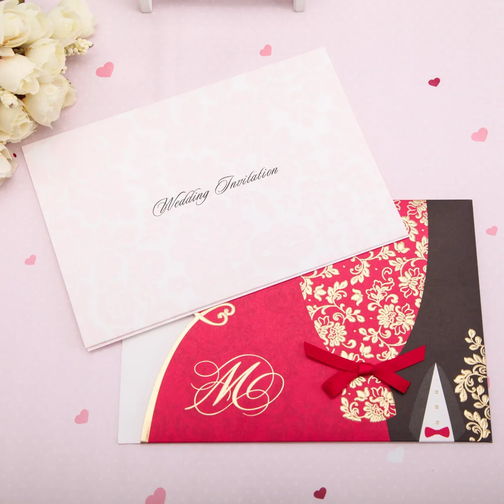  FANLUS Red-Laser-Personalized-Banquet-Party-Wedding-Invitation-Card-Envelope-Seal - 32891269039