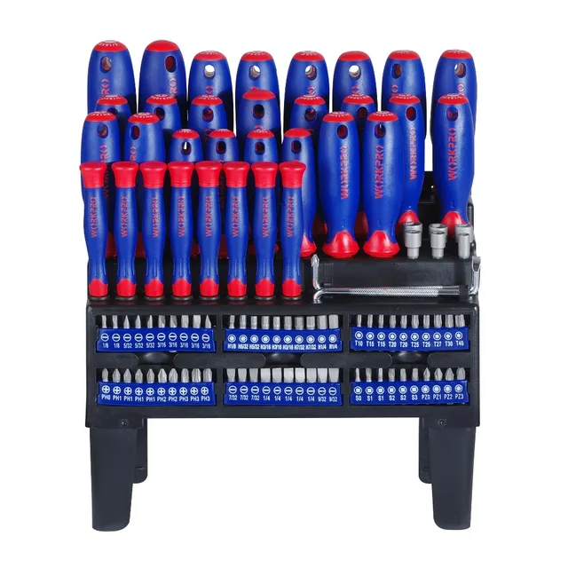 WORKPRO 100PC Screwdriver Set with Rack Home Tool Set Precision