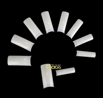 

500pcs/pack 10 Sizes White/Natural/Clear Hot Slim Stiletto Half Cover French Square DIY Fake Tips Acrylic Artificial False Nails
