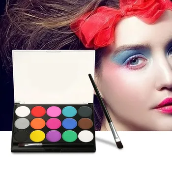 

15Colors/Box Body Paint Makeup Paint Oil Cream Body Face Painting Kit With Brush For Christmas Fancy Carnival Vibrant Party New