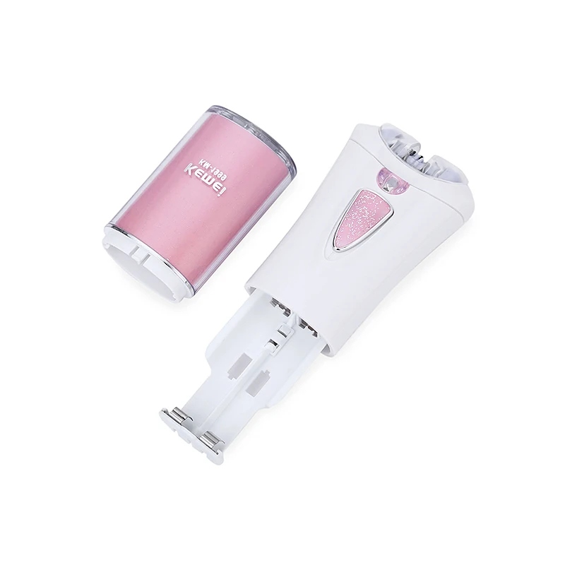 Woman's Epilator Battery Hair Removal Machine Electric Lady Shaving Trimmer Hair Remover with LED Light 40D