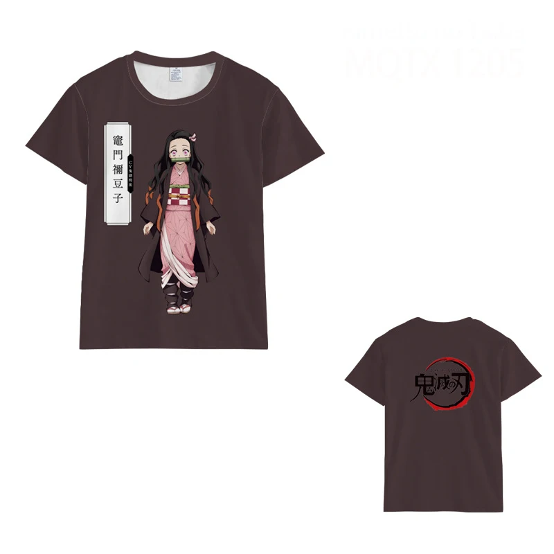 Kamado Tanjirou Nezuko Agatsuma Zenitsu, футболка для косплея, костюм для косплея, Demon Slayer Kimetsu no Yaiba, мужские и женские летние футболки с коротким рукавом - Цвет: 4