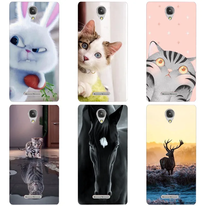 

Cute Animal Cat Case For Alcatel One Touch POP 4 Plus 5.5" 5056 5056D Pop 4+ OT-5056 Cover Relief Cartoon Soft Silicone Funda