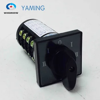 

Yaming electric 5 position HZ5B-20/4 changeover rotary cam switch 20A 4 poles 16 terminals silver contact custom switch