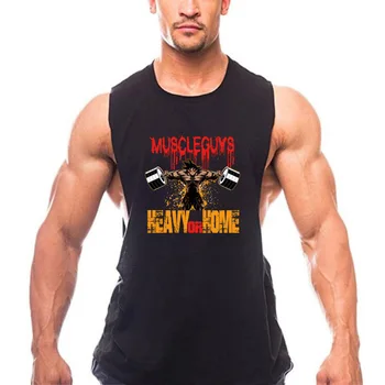 

Anime tank top summer Saiyan bodybuilding fitness running wide slit sports vest