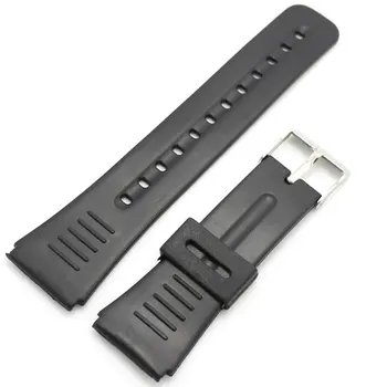 

10pcs/Lot Black 22mm Band Width Rubber Wrist Watch Band Strap Stainless Steel Pin Buckle Mens Womens with Spring Bars