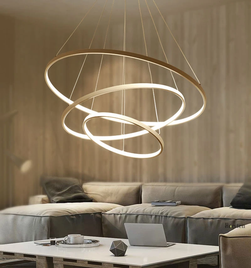 Modern LED Pendant Lights Adjustable 3 Rings Pendant Lamp For Living Room Foyer Dining Room Restaurant Bar Hanging Lighting 220V (5)