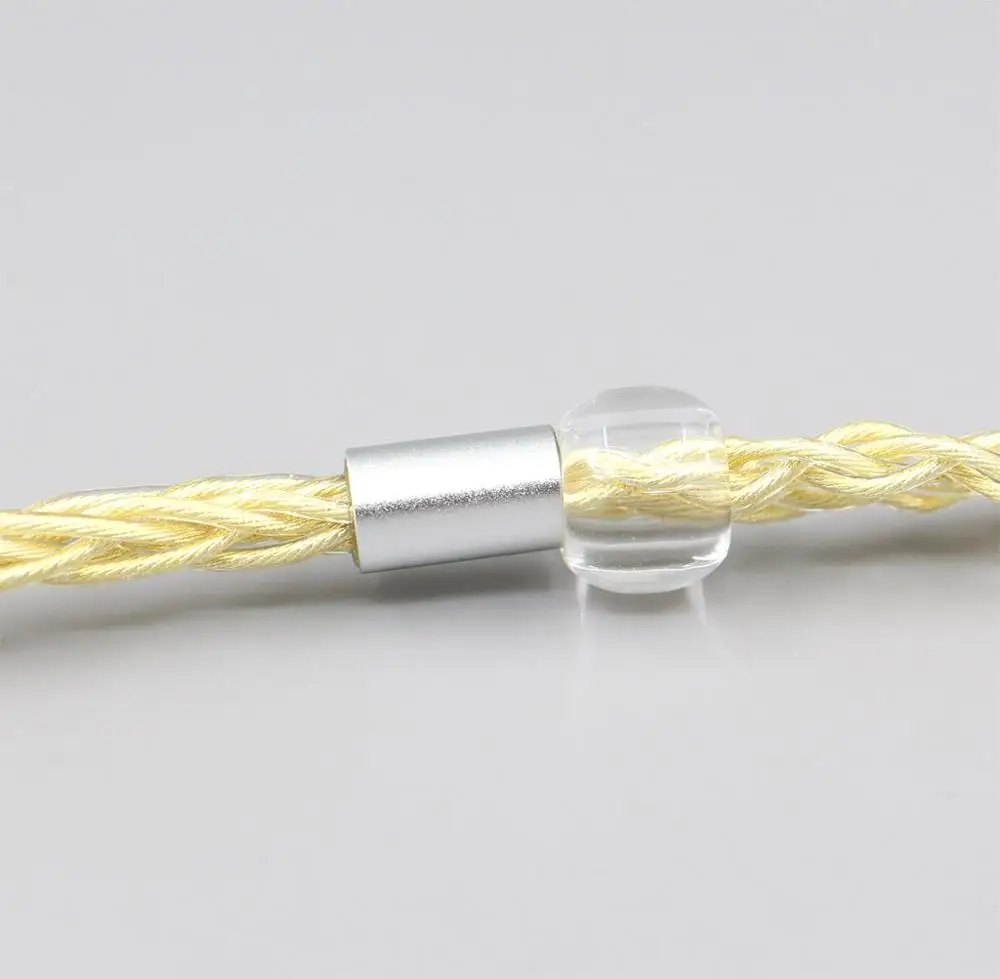 LN006218 4 в 1 разъем 8 Core чрезвычайно 7N OCC чистое серебро+ позолоченный кабель для наушников для Shure se535 se846 se425 se215 MMCx