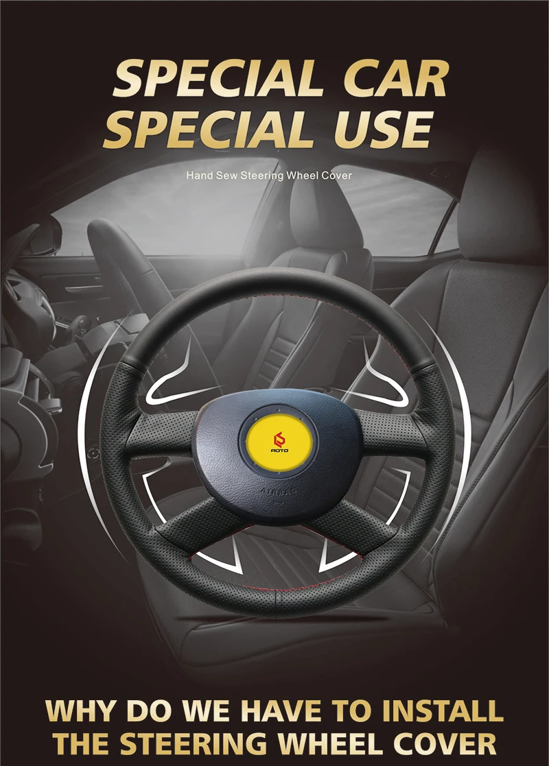 braid on Steering Wheel Covers for Volkswagen VW Polo 2003-2006