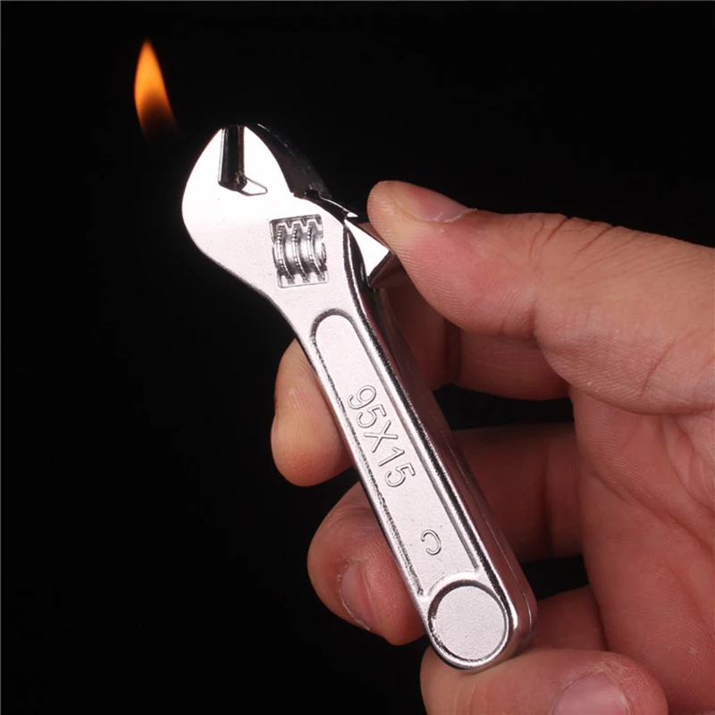

Cigarette Lighter Creative Mini Wrench Refillable Gas Lighters Portable Outdoor Butane Flame Igniter 9.3 cm