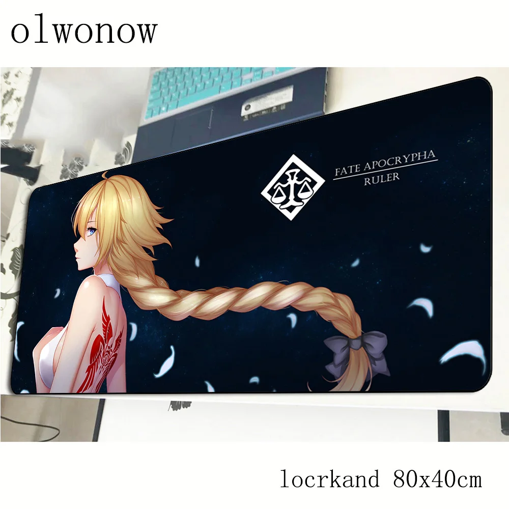 

Fate Apocrypha mouse pad 80x40cm High quality mousepads best gaming mousepad gamer big personalized mouse pads keyboard pc pad