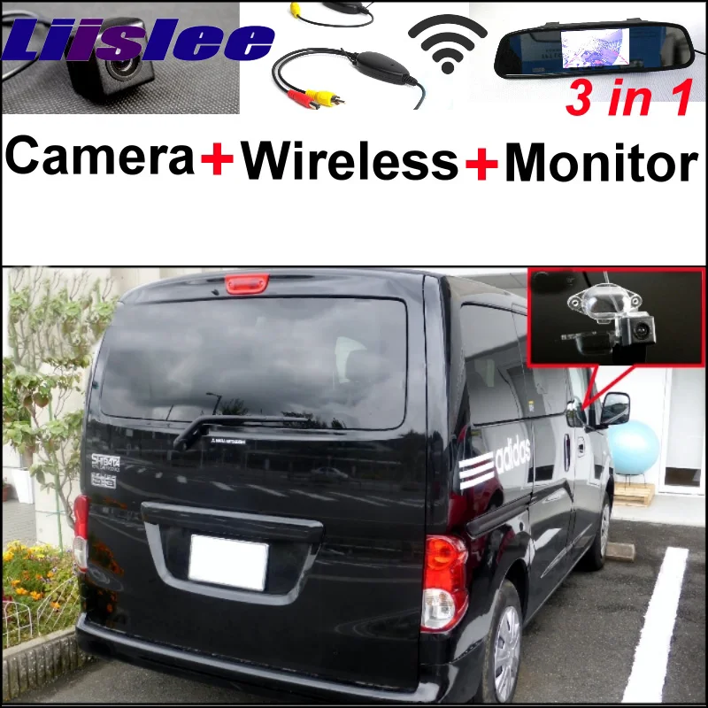 

3 in1 Rear View Special Camera + Wireless Receiver + Mirror Monitor Easy DIY Back Up Parking System For Mitsubishi Delica