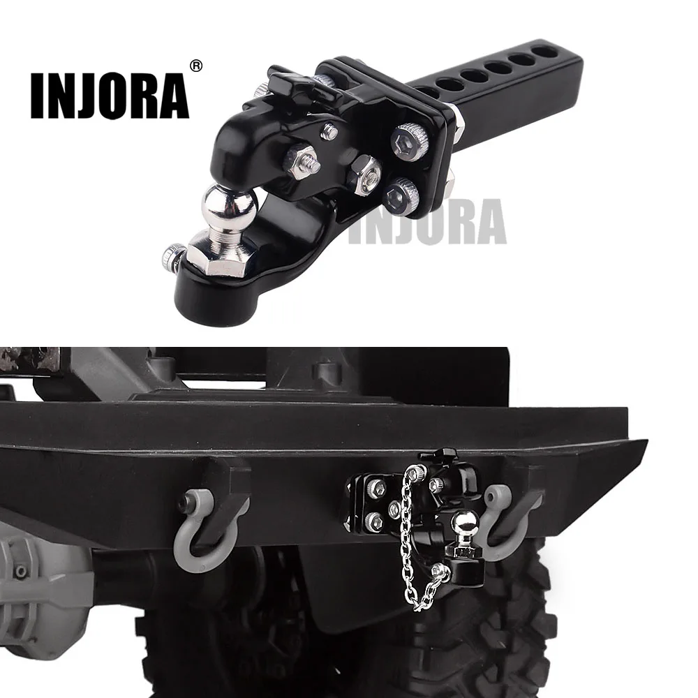 

INJORA Metal RC Car Tailer Hook Drop Hitch Receiver for 1/10 RC Crawler Traxxas TRX4 Axial SCX10 90046