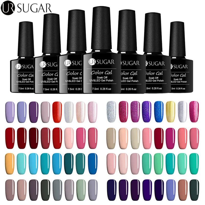 UR SUGAR UV Gel Polish Soak Off Gel Lacquer UV Led 7.5ml Nail Art Gel