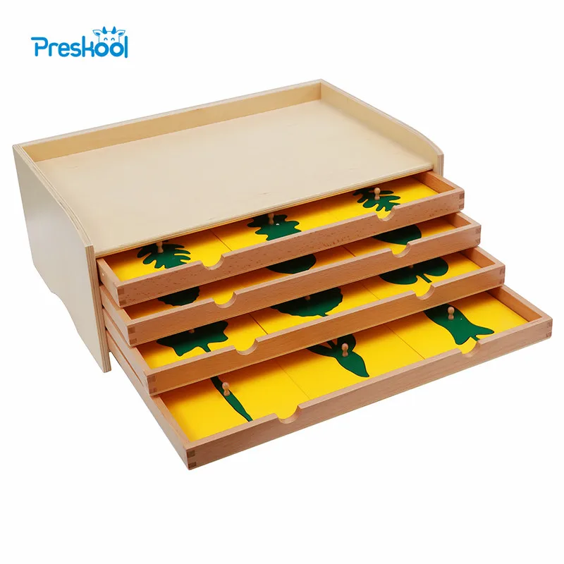 US $119.89 Baby Toy Montessori Botany Leaf Cabinet with Insets Early Childhood Preschool Kids Brinquedos Juguetes