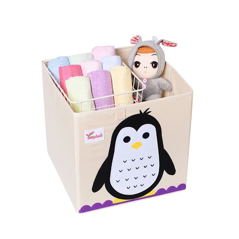 3D вышивка мультфильм детские игрушки Органайзер коробка для хранения можно мыть складную одежду ящики для хранения Оксфорд матерчатая коробка - Цвет: 7