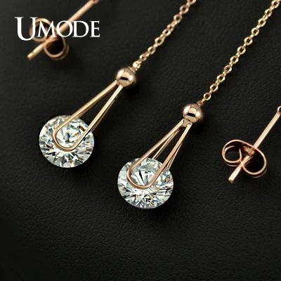 UMODE Серьги с швейцарскими фианитами 2 карата JE0229A|long drop earrings|long earringsdrop earrings |