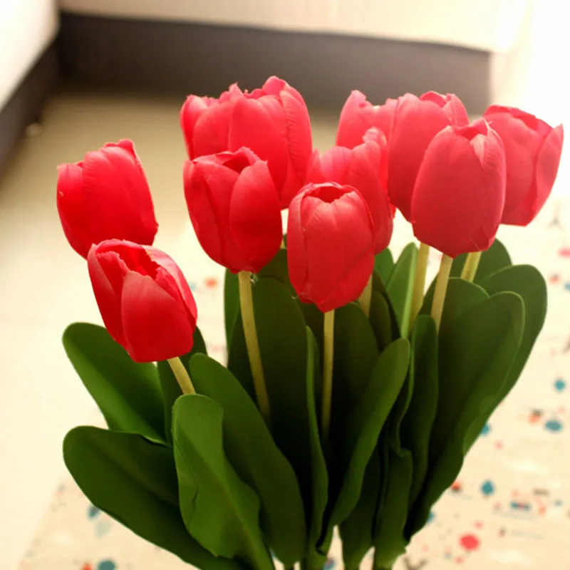 Online Buy Wholesale red silk tulips from China red silk tulips Wholesalers  Aliexpress.com