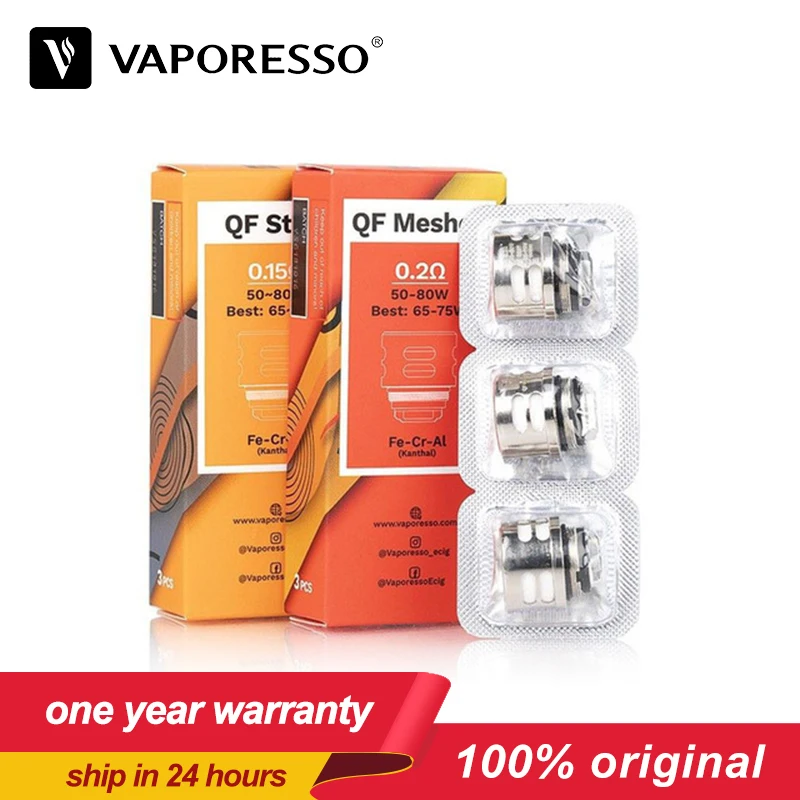 Vaporesso QF полоски 0.15ohm и смешанные 0.2ohm электронная сигарета вейп катушка подходит