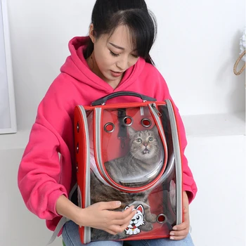 

pet carrying out carrier Cat handbag pet travel bag cat backpack space capsule Pet cat transparent backpack small dog backpack