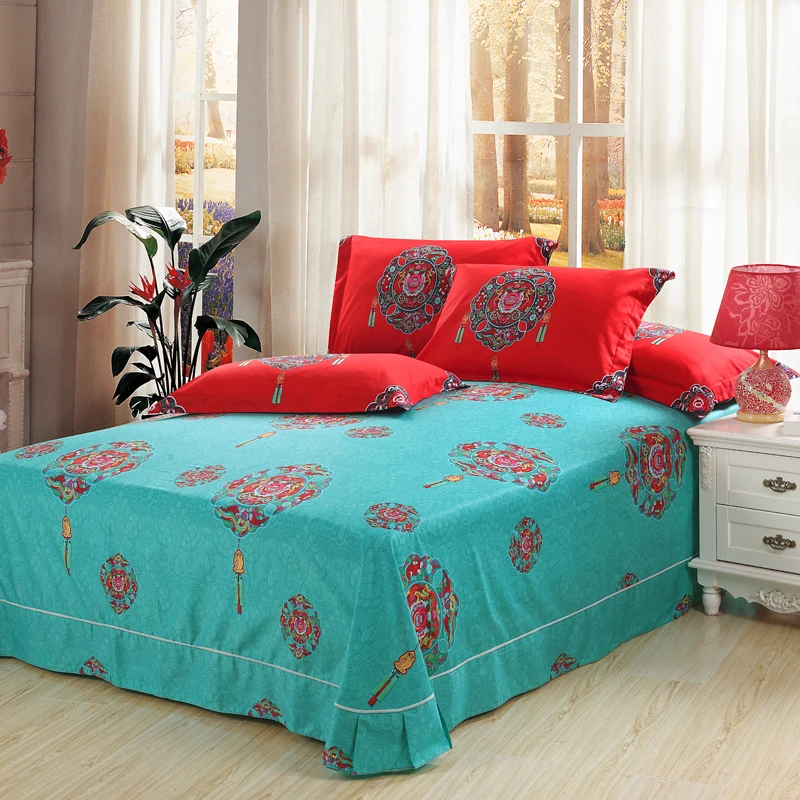 Chinese wedding Bedding Set Red Dragon Bed Linens Bed Sheet Set Jacquard Bedclothes Queen Size 4 pieces Bed cover Set