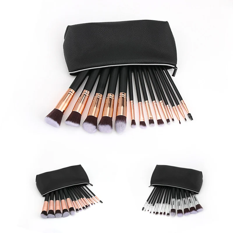 

14pcs Makeup Brushes Set Foundation Brush Blending Eyeshadow Brushes Beauty Maquillage Make Up Brush Set with Black or Brown Bag