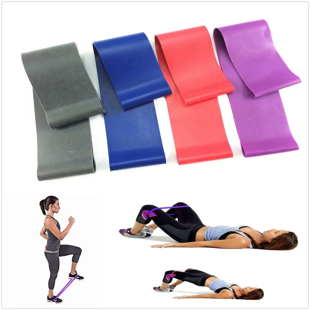 Resistance Band Set 4 Levels Available Latex Gym Strength Training Rubber Loops Bands Fitness