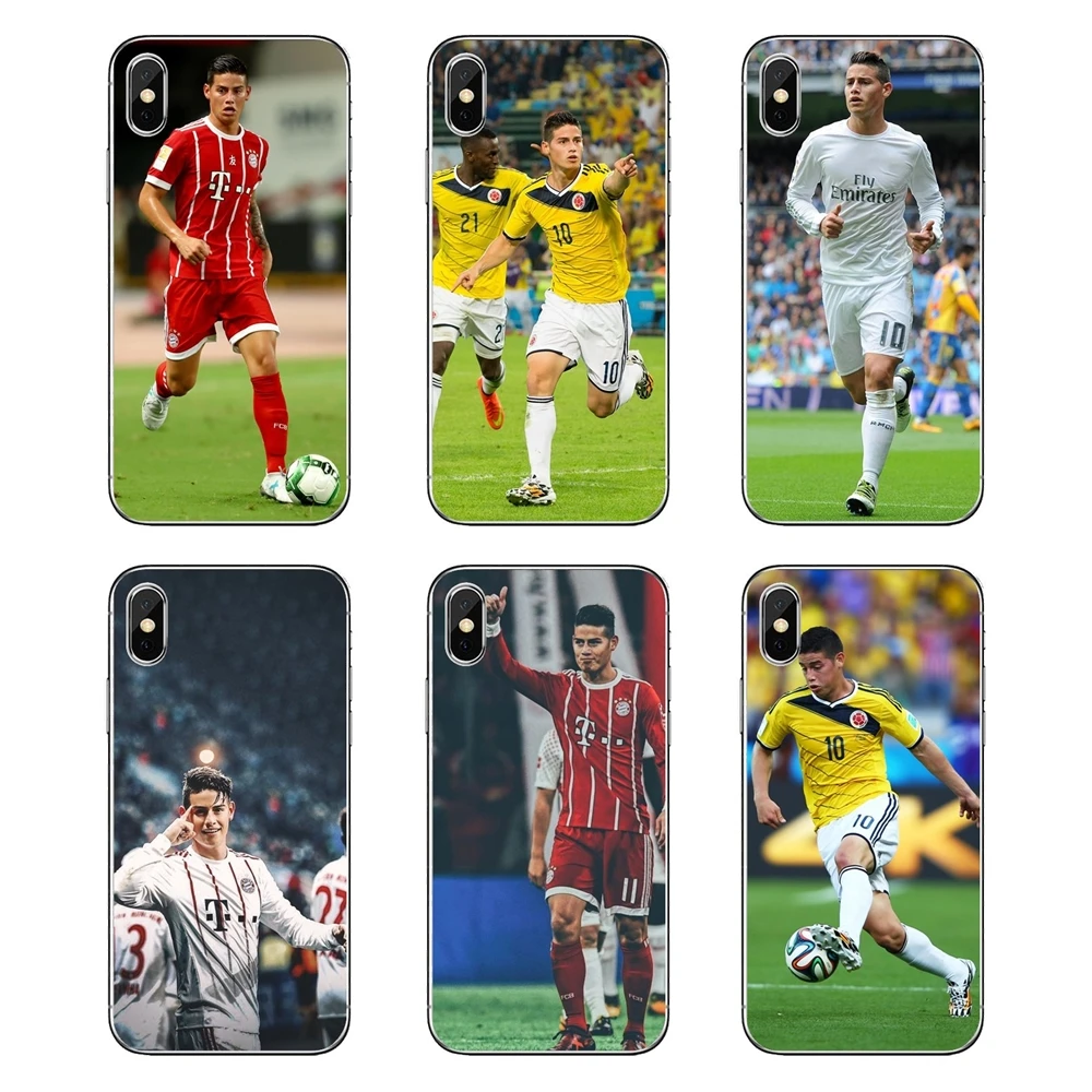 

For iPod Touch iPhone 4 4S 5 5S 5C SE 6 6S 7 8 X XR XS Plus MAX Soft Transparent Cases Covers James Rodriguez