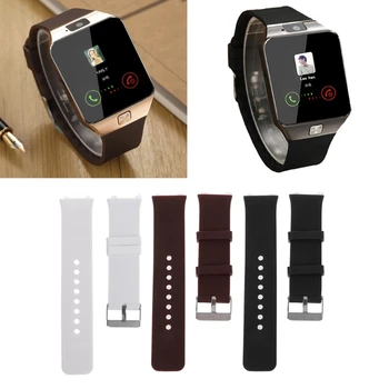 Smart Watch Strap Silicone Wrist Band Strap Metal Buckle Bracelet Replacement For DZ09 Smart Watch-U1JA smart watch dz09 white