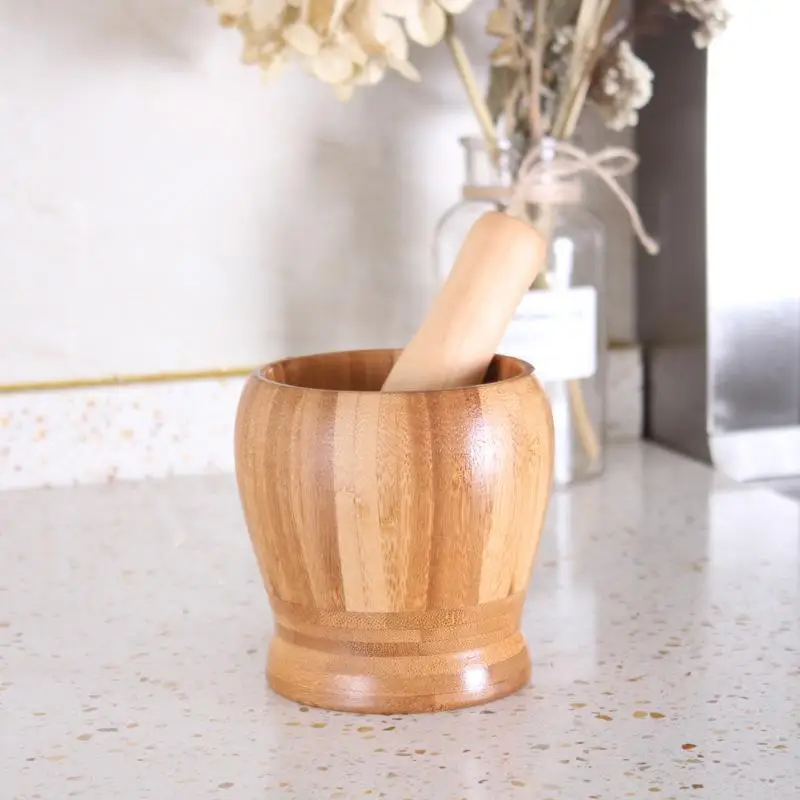 Домашняя кухня ручной работы по дереву чеснок имбирь ступка и пестик шлифовальная чаша Картофелемялка устройство для смешивания