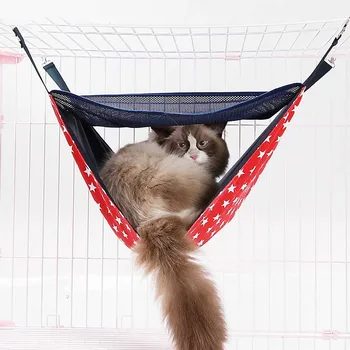 

2 Layers Warm Hanging Cat Bed Mat Soft Cat Hammock Winter Hammock Pet Kitten Cage Bed Cover Cushion Support Dropshipping