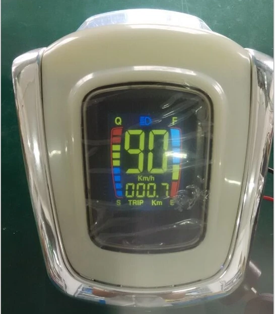 

speedometer LCD display with horn& frontlight switch key&lock universal voltage 12-84v electric scooter motorcycle tricycle part