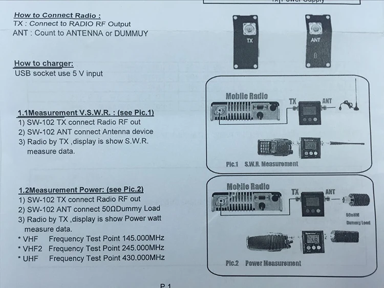 VSWR 1,00-19,9 цифровой УКВ 125-525 МГц SURECOM SW-102 с 2 шт. RF адаптер Baofeng Радио рация мощность КСВ метр 120 Вт