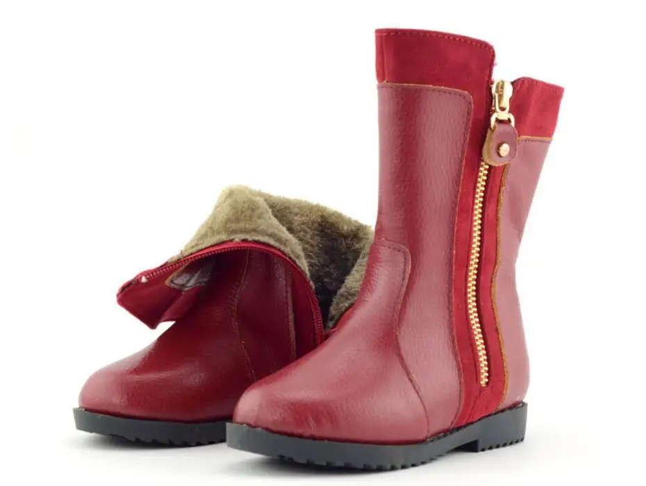 Girl knee high snow boots-15