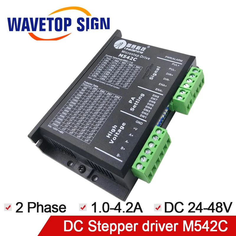 

Leadshine 2phase Stepper Driver M542C DC20-50V Match with 57 Serial Stepper Motor