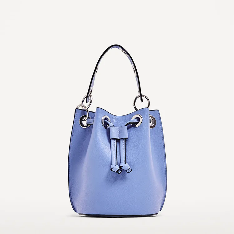 

Fashion String Bucket Bag Women High Quality Sequined Pu Leather Shoulder Bag Brand Desinger Ladies Crossbody Bags