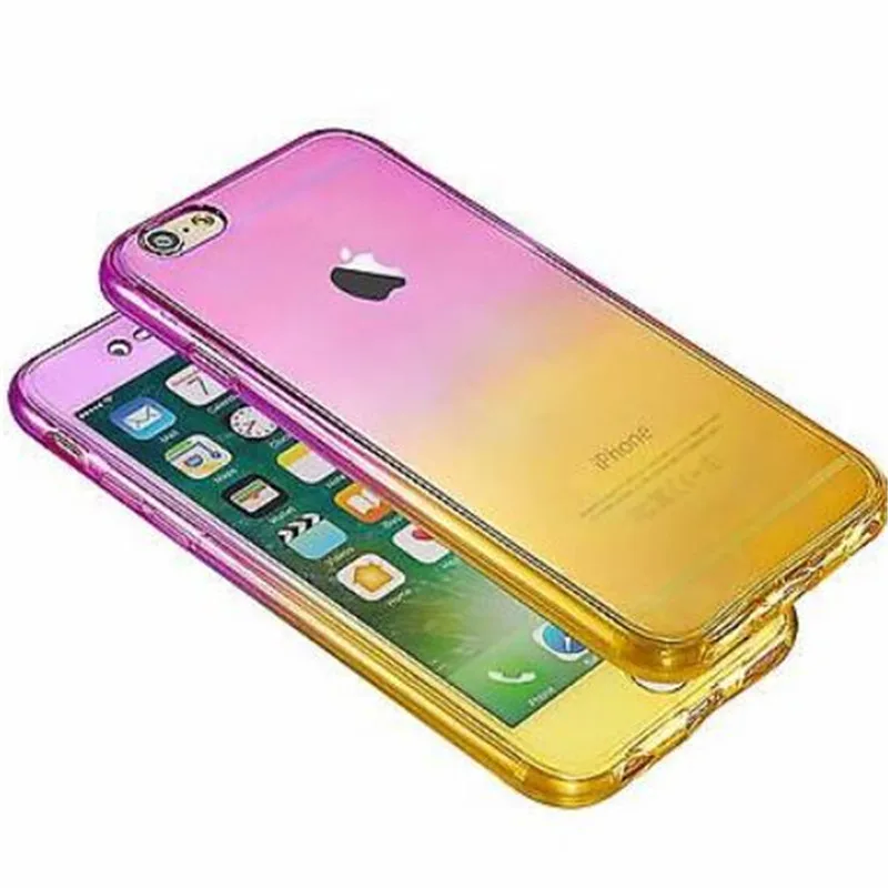 Противоударный 360 силиконовый прозрачный чехол Защитный для iPhone 7 Plus 6s Капа Fundas