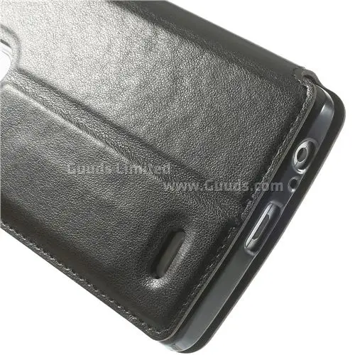Roar Korea Noble Quick Circle Leather Flip Cover for LG G3 D850 D855 LS990 - Black