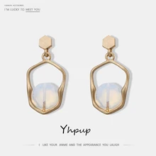 Yhpup, брендовые новые модные серьги-гвоздики с камнем для элегантных женщин, эффектные трендовые шикарные очаровательные серьги, ювелирные изделия Bijoux oorbellen