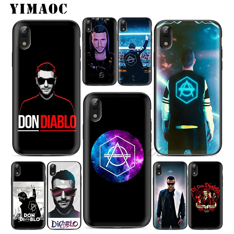 Мягкий силиконовый чехол YIMAOC Don Diablo для DJ черный из ТПУ iPhone X или 10 8 7 6 6S Plus 5 2 SE Xr Xs Max