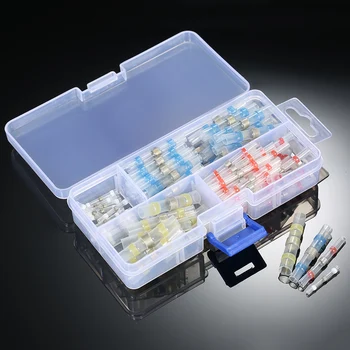 

Waterproof Heat Shrink Solder Sleeve Wire Connectors 50/100pcs Seal Heat Shrink Butt Crimp Butt Terminals Connector Project Box