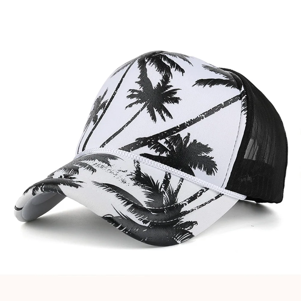 

Women Men Coconut Tree Printing Baseball Cap Unisex Snapback Hip Hop Flat Hat Adjustable Polyester Casual Daliy Caps 10Jan 17
