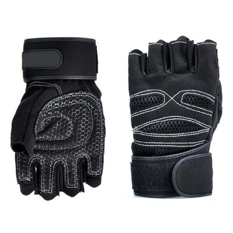 Weight Lifting Gloves Gym Workout Wrist Wrap Sports Exercise Training