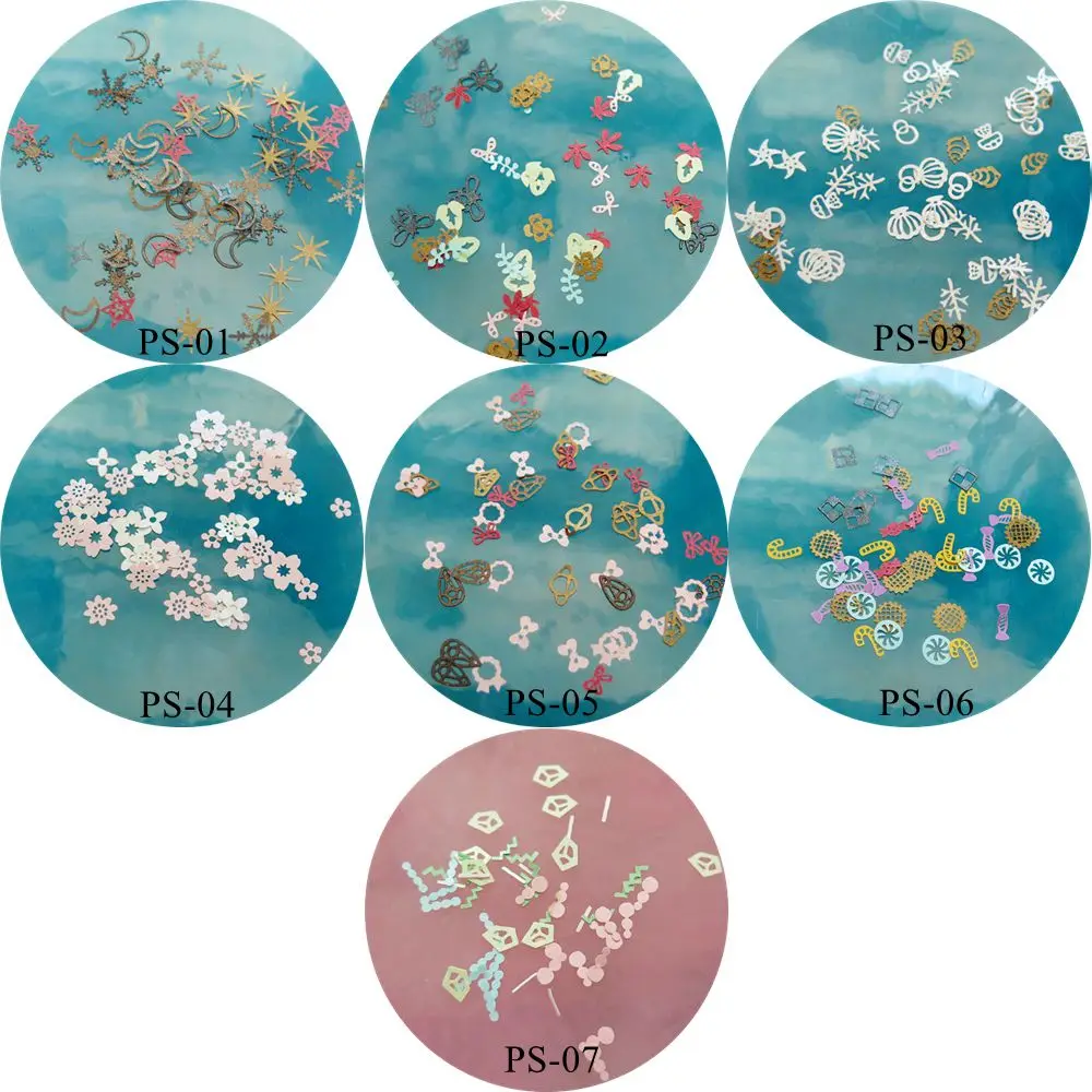 

Approx. 500-600pcs/bag Mixed-Design Colorful Special Paper Sticker non-adhesive Soft Sticker Nail Art Decoration