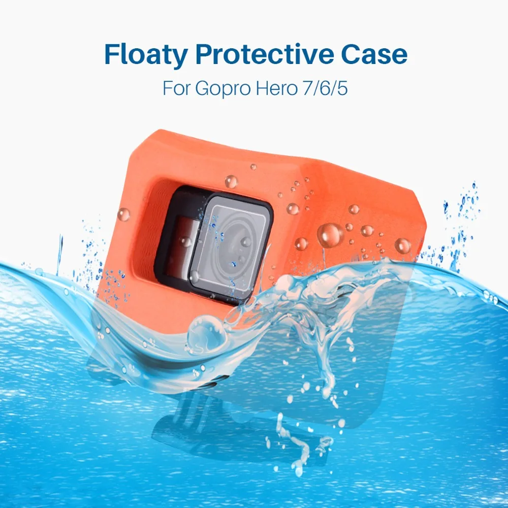 

Floaty Protective Case for Gopro Hero 7 6 5, Gopro Cage Camera Protection Frame Floating Water Sports Action Camera Accessories